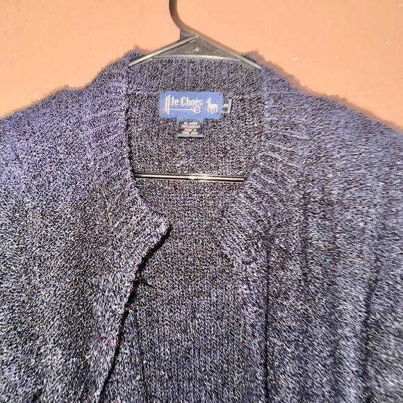 Le Chois Vintage Black Acrylic Cardigan - Size Small - Picture 8 of 8